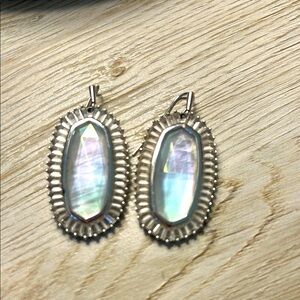 Kendra Scott Elegant Silver Iridescent Earrings